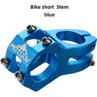 bleu Potence de vélo MOTSUV avec potence creuse pour la descente, potence courte 31,8+45 mm.