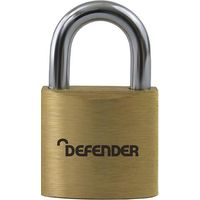 DEFENDER Brass Padlock Twin Pack – 20mm Heavy-Duty Security Locks (Model: DEFBP2T)