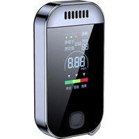 Alcohol Tester Portable High Accuracy Breathalyzer Non-Contacting Alcohol Detector USB Rechargeable-Japanese Display-Black
