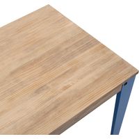 Mesa Lunds Estudio 110x60x75cm Azul en madera maciza de pino acabado vintage estilo industrial Box Furniture