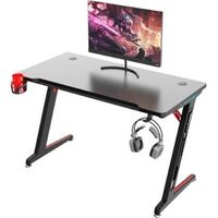Büro Gaming - BERSERKER GAMING - BASIC BALDER-120 ILLUMINA - RVB USB - Unterstützung für Kopfhörer & Becher - Platte mit Kohlefaser-Effekt