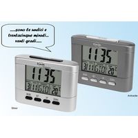 ELITE SVEGLIA DIGITALE PARLANTE ANTRACITE / DARK SILVER SPEAKING DIGITAL ALARM CLOCK (Italian only)
