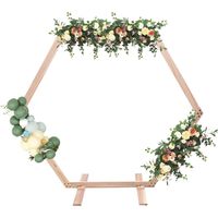 Gojoy – Arche de jardin hexagonale en bois 2,33 x 2,25 m – Capacité de charge 5 kg – Décoration mariage, anniversaire, fête