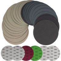 30 Pièces 125mm Papier de Verre Sec à l'eau, Disques Abrasifs Ronds, Tampons de Ponceuse Orbitale Feuilles de Papier Abrasif pour Métal Bois - Grain 1000/1500/2000/3000/4000/5000--TRIMEC
