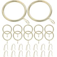 60 Sets Metall Gardinenringe Gold 5x3,7cm Edelstahl Vorhangringe mit Haken Dekorativ et