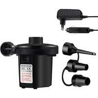 Bomba de aire eléctrica 2 en 1, inflador y desinflador eléctrico con 3 boquillas para barcos, flotadores de piscina y colchones de aire.