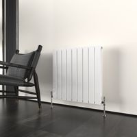 T&K Horizontal White Double Radiator Flat Panel Designer 600x612mm Modern Central Heating Rads