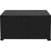 Housse pour Mobilier de Jardin 420D Noir (Ruban Imperméable + Poignée + Fenêtre Respirante + Boucles à Quatre Coins)-- 210x140x80cm
