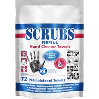 Lingette pour les mains 42270 – Pack de 72 – Élimine graisses et salissures – Double texture pour nettoyage efficace – Scrubs
