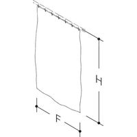 HEWI 801.34.V0440 Rideau de douche décor uni gris galet