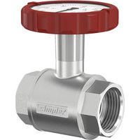 Flamco Kugelhahn m. Thermometergriff, rot DN25 G1i PN16 MS vern., F10125
