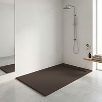 Receveur de douche Resine FLOW Chocolat - 90x200 cm - Grille + Valve OFFERTE