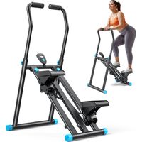 Stepper Escalier Vertical et Pliable, 3 Résistances, 3 Hauteurs, Guidon 3 Positions, Écran LCD, Gain de Place, MERACH