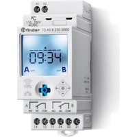 Finder 12.A2.0.024.0000 Temporizzatore Settimanale, Giornaliero IP20 Funzione Astro, Programma vacanze, Funzione Pulse