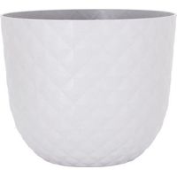 Syntilor – Pot de fleurs Havana Tropical 30cm en plastique recyclé – Résistant aux UV et intempéries – Léger et facile à déplacer
