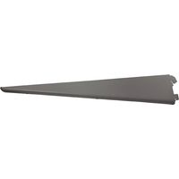 Consoles en U pour crémaillère double - longueur 370 mm - finition gris taupe mat - SYSTEM PLUM