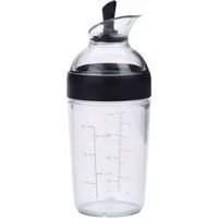 Shaker À Vinaigrette - Bouteille À Mélanger Manuelle Étanche - Pour Assaisonnements Sauces Marinades Jus - 500 ml - Noir