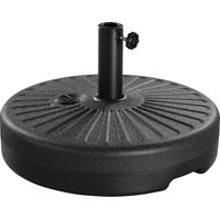 Homevive Soporte para Sombrilla de Parasol Redonda Jardín Terraza Patio Exterior 50cm para Postes de Ø38/48mm Negro
