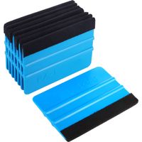 Haute Qualité Raclette avec Bord Fibre pour Voiture Vinyle Wrapping, Durable Raclette de Film de Fenêtre, Autocollant Décalque Raclette(Paquet de 8, Noir)