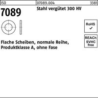 Unterlegscheibe ISO 7089 o.Fase 24 Stahl vergütet 300 HV 50 Stück