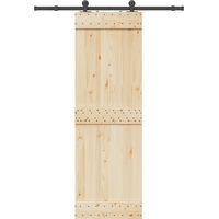 vidaXL Sliding Door Hardware Kit 152,5 cm Steel Black