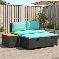 vidaXL Ensemble de canapés d'extérieur 4 -Seater 4 pcs 55 x 30 x 39 cm