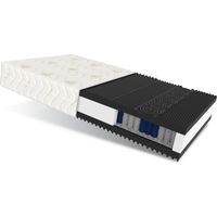 Matratze 120x200 cm Taschenfederkern NOIR 7 Zonen H3 H4 23 cm HR Schaum ALOEVERA Bezug