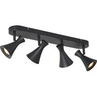 QAZQA Faretto triangle - Moderno - Metallo,Alluminio - Nero - Ovale/Triangolo Max. 4 x Watt