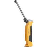 Linterna de trabajo portátil recargable con batería de litio, doble iluminación LED + COB