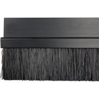 Bürstendichtung 50(Bh) x 1500 mm Aluschiene schwarz eloxiert, PPN-Besatz