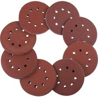 100Pcs 125mm Sanding Discs Pads, Hook and Loop Assorted Sanding Paper 20 x 60/80/100/120/240 Grit, Round Sanding Sheets for Random Orbital Sander Discs, Drill Sanding Attachment