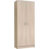 Armadio Multiuso 2 Ante - Marrone Rovere 37x180h cm