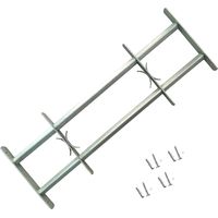 Vidaxl – Grille de sécurité réglable en acier galvanisé 1000-1500mm – Hauteur 300mm – Installation horizontale avec 2 barres transversales