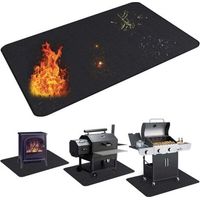 Tapis Anti Feu Ignifuge Tour 122 x 76CM Plaque Anti Feu Fire Pit Mat Tapis Ignifuge Brasero Réutilisable et Imperméable Résistant au Feu pour Pelouse Pierre de Béton sous Le Poêle