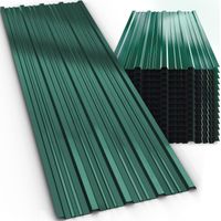 Gardebruk – Lot de 14 tôles de bardage 110x46cm – Acier galvanisé 0,25mm – Résistantes aux intempéries – Surface 7m² – Couleur verte
