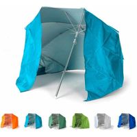 Sonnen Strandschirm Tragbar Leicht Alu Zelt Motorradfahrer 160 cm Piuma - Hellblau