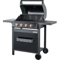Brasero – Barbecue à gaz Spring II 4 brûleurs – Surface mixte grille & plancha fonte 64 x 41,5 cm – Puissance 12,6 kW – Thermomètre intégré – EASY CLEAN