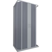 Box Doccia 3 Lati 100x100x100 cm 2 Ante a Soffietto in PVC Apertura Centrale H185 cm Dorini Bianco