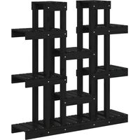 Plant Stand Black 104.5x25x109.5 cm Solid Wood Pine vidaXL