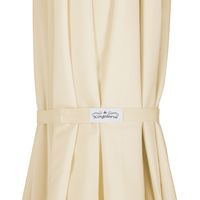 Kingsleeve Ombrellone da Giardino Ø 300cm con 24 LED a Energia Solare Parasole Inclinabile Idrorepellente Crema