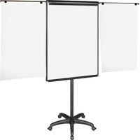 Bi-Office Magnetisches Mobile Whiteboard Schwarz 70 x 100 cm
