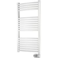 Radiateur Sèche-serviettes-450 W-fluide Caloporteur-programmateur 7 J - Fil Pilote - Blanc - Ducasa