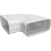 optimAIRo N14055 Flachkanalbogen 90 Grad, Lüftungskanal, Luftführung, Ventilationssystem, geräuscharm, Kunststoff, weiß, 175 x 80