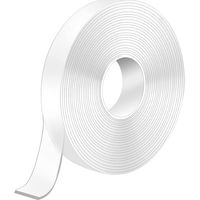 m extra starkes doppelseitiges Klebeband von Scotch, 5 m x 2 cm x 2 mm transparentes doppelseitiges Klebeband, waschbar, wiederverwendbar, bohrfreies Bilderaufhängeband für Bilderrahmen und Teppiche