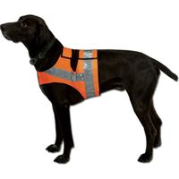 Gilet orange fluo bande réfléchissantes pour chien 3 tailles