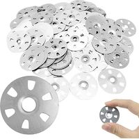 500 Stück Unterlegscheiben 35mm Durchmesser, Dämmstoffteller Unterlegscheiben Edelstahl Verzinkter Stahl-isolierung Thermoplatte Feste Beilagscheiben zur Fixierung Und Unterstützung