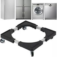 Base Supporto Frigo Carrello Lavatrice con ruote 53x53 a 75x75cm