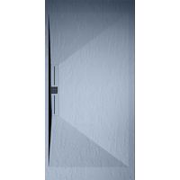 Mineralguss-Duschwanne extra flach EDIS Schieferoptik GRAU 80x130 cm