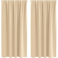 Rideaux occultants,Rideaux anti-lumière avec des rideaux Crème Polyester CFW45254