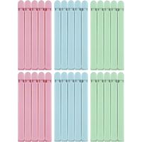 30 Pince sachet alimentaire, De 15 centimètres de long, 3 couleurs, pratiques pour fermer divers emballages alimentaires,Ensure that snacks remain fresh(vert, rose, bleu)